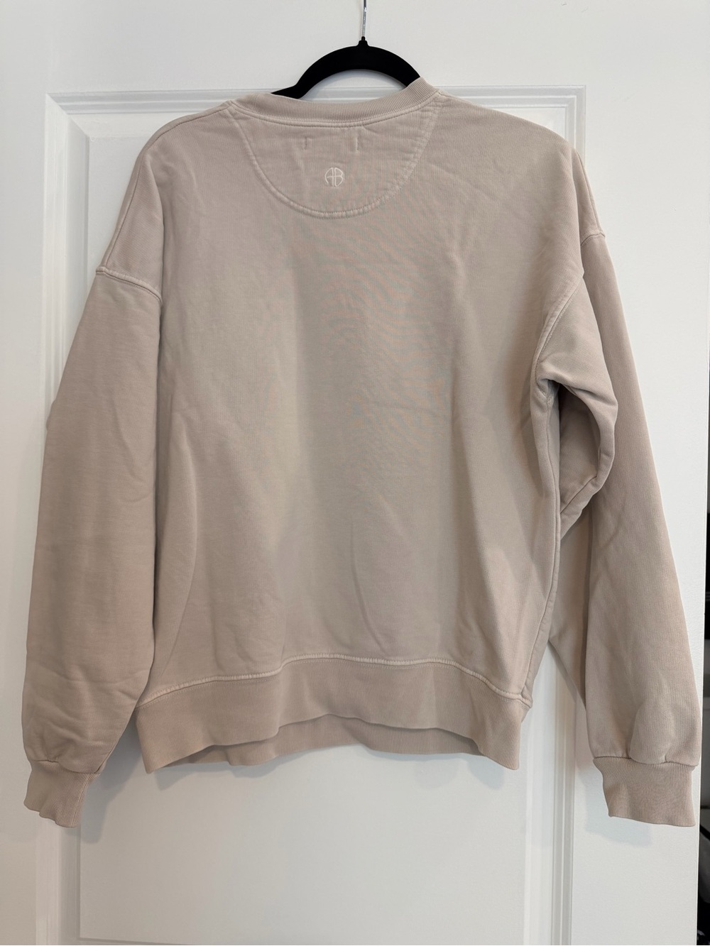 Anine Bing Beige Crewneck Sweatshirt with Tiger Graphic and Green Lettering - Picture 5 of 5